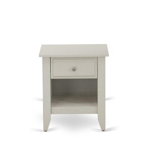 East West Furniture,Modern Nightstand Bedroom with 1 Wooden Drawer, Stable and Sturdy Constructed - 1 of 4