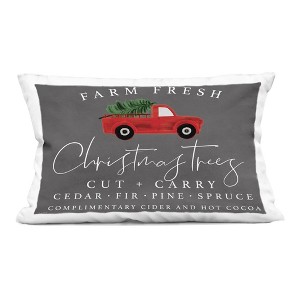 Stupell Industries Farm Fresh Christmas with Truck Indoor Pillow, 14 x 20 - 1 of 3