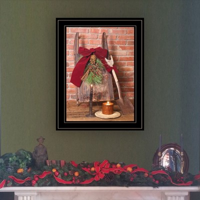 YOOCOZZ Christmas Decoratoin, Wall Décor "Let Christmas Live" – Ready-to-Hang Framed Print with Black Frame