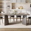 71 Inch Dining Table for 6, Rustic Farmhouse Tall Kitchen Table with Large Tabletop, Long Wooden Dining Room Table with Heavy Duty Legs - 3 of 4
