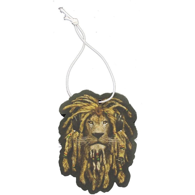 Just Funky Reggae Lion New Car Scent Hanging Air Freshener, 1 of 3