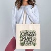 City Creek Prints Crazy Plant Lady Colorful Canvas Tote Bag - 15x16 - Natural - 2 of 2
