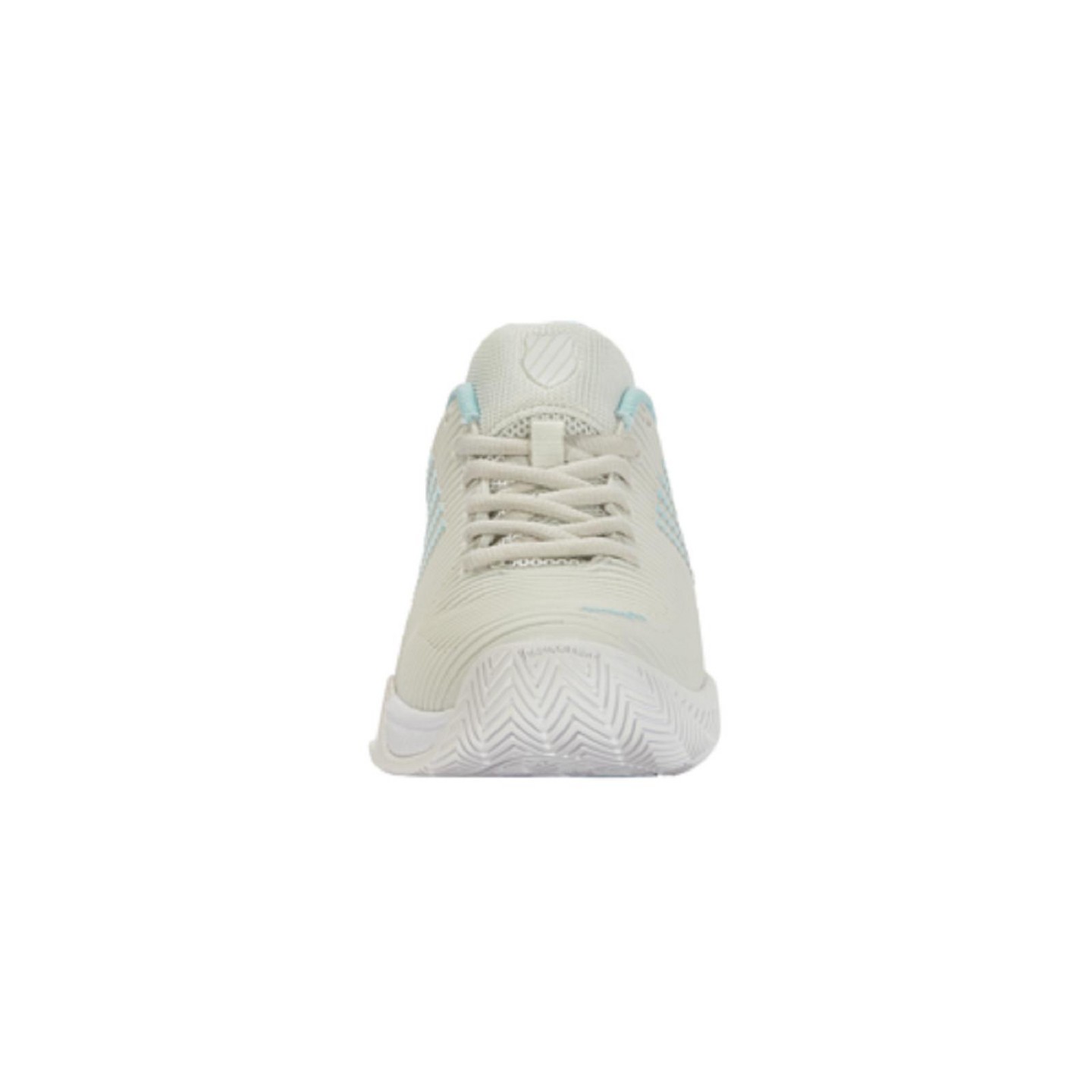Женские кроссовки K-Swiss Hypercourt Express 2 Tennis Shoe (Vaporous Gray/White/Blue Glow), цвет: Серый — фото 2
