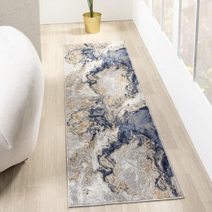 Luxe Weavers Marble Swirl Abstract Indoor Area Rug - 1 of 4