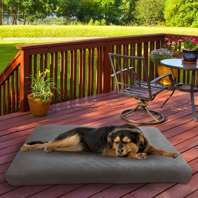 Pet Adobe Extra Large Waterproof Indoor/Outdoor Memory Foam Pet Bed – Gray, 44" x 35"