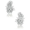 Guili Marquise Luxe Cubic Zirconia Sterling Silver Rhodium Plated Marquise Cluster Earrings with a Sophisticated and Eye-Catching Glow - 4 of 4