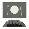 Unique Bargains Waterproof Reversible Vinyl Faux Leather Placemats 19 x 13 Inches 6 Pcs - 3 of 4