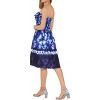 LA LEELA Women's Tube Dress Dress Boho Mini One Size Cobalt Tie Dye - 2 of 3