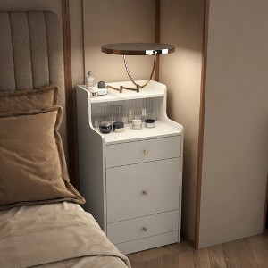 KTMBDW Vanity Desk with Lights,Makeup Vanity with Power Strip,Dressing Table Set with Large Drawer,Vanity Mirror 3 Lighting Color Adjustable,White - 1 of 4