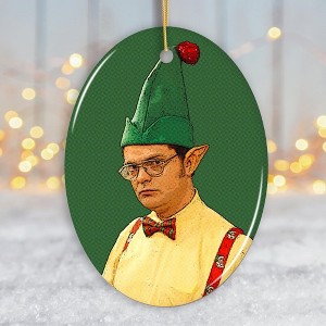 Dwight Schrute Elf Christmas Ornament, The Office| OrnamentallyYou - 1 of 4