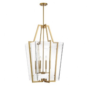 Savoy House Farell 4 - Light Pendant in  Warm Brass - 1 of 3