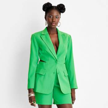 Women's Cut Out Blazer - Future Collective™ with Alani Noelle Green XL