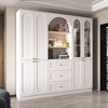 FUFU&GAGA Multifunctional Storage Display Cabinet Contemporary Curved Top Design Modular Organiser White - 3 of 4
