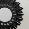 Northlight Set of 3 Floral Sunburst Matte Black Round Mirrors 9.5 - 3 of 4