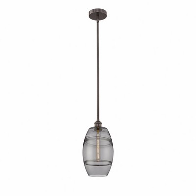 Vaz - 1 Light Stem Hung Mini Pendant In Industrial Style-9.38 Inches Tall and 8 Inches Wide