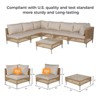 Decksplore  7-Piece Outdoor Sectional Sofa Set​​​​ Modern Patio Furniture with Weather-Resistant PE Rattan - 4 of 4