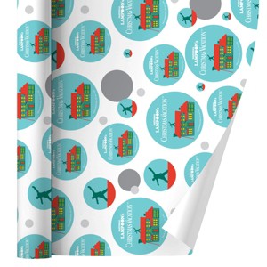 Christmas Vacation Griswold House Logo Gift Wrap 30" x 72" - 1 of 4