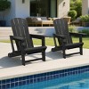 FURNIinspire Patio Accent Chairs Outdoor Folding Chairs Adirondack Chair, Portable Chair With Handles For Beach, Backyard, Black, 31.4"*29.6"*36.4" - 4 of 4