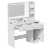 Okak Vanity Desk with Mirror, Makeup Table with 2 Drawers, Storage Cabinet & Easy Assembly for Bedroom/Closet - 3 of 4