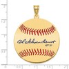 Black Bow Jewelry 14K Gold Plated Red Schoendienst Signature LG Enamel Baseball Pendant - 4 of 4