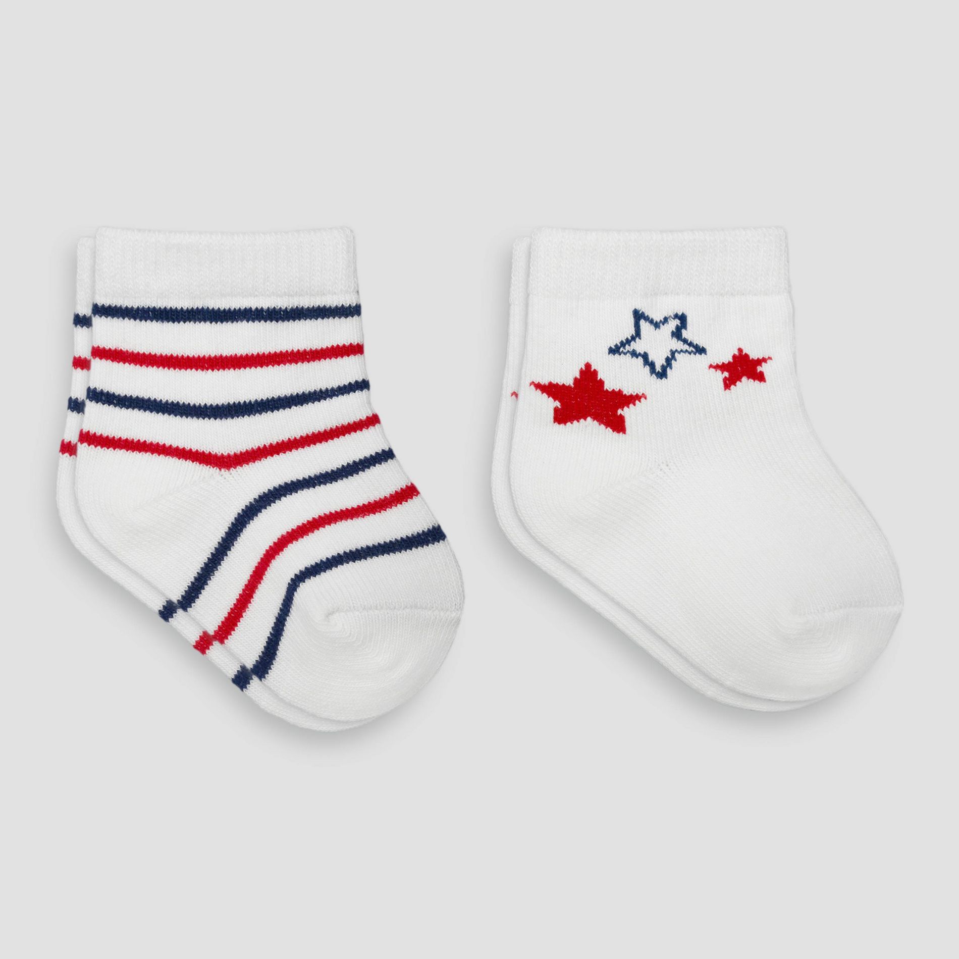 Carter's Just One You® Baby 2pk Americana Socks - White