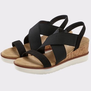 Women's Ankle Strap Wedge Sandals - LASCANA - 1 of 4