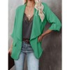 Womens Casual Blazer Jackets Roll Up Long Sleeve Open Front Jacket Loose Fit Longline Blazer Work Office Business Blazers - 4 of 4