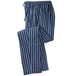 KingSize Men's Big & Tall Ultra-Soft Pajama Pants - 5XL, Navy Stripe - 1 of 4