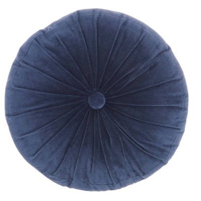 16" Ruched Velvet Round Throw Pillow - Mina Victory