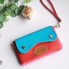 Slickblue Mobile Phone Pouch with Handle, Faux Leather, Clutch Purse, Colorblock Style, 5.7"x3.3", Color Options - 2 of 3