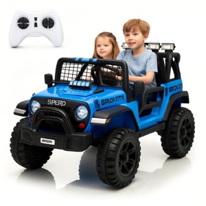 24V 2 Seater Ride On Truck,4WD Kids Electric Car W/Remote Control，Battery Powered Ride On Toy Car with Spring Suspension - 1 of 4