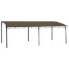 vidaXL Canopy Awning - Taupe Garden Gazebo/Sun Shelter for Patio, Powder-Coated Steel Frame & Polyester Roof, 19.7'x9.8'x8.4 - 2 of 4