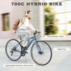 Aukfa  7-Speed Hybrid Bike - Aluminum Frame, Dual Disc Brakes, 700C Wheels - Men/Women's City Bicycle,Multiple Colors - 3 of 4