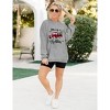 Clearlove Christmas Sweatshirt Merry Bright Christmas T-Shirt Long Sleeve Lightweight Holiday Pullover Tops - 3 of 4