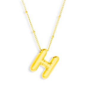 EVRY JEWELS WATERPROOF Gold or Silver Plated Starburst Initial Necklace - 1 of 2