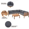 Whisen Acacia Wood Outdoor Sofa Set with Water-Resistant Cushions - 3 of 4