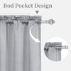Room Darkening Thermal Insulated Linen Textured Curtains for Kitchen Cafe - 2 of 4