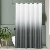 LunaLulinlk Gray Ombre Fabric Shower Curtain - 2 of 4