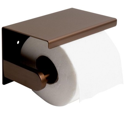 ALFI ABTPP66-BC Brushed Copper PVD Stainless Steel Toilet Paper Holder with Shelf