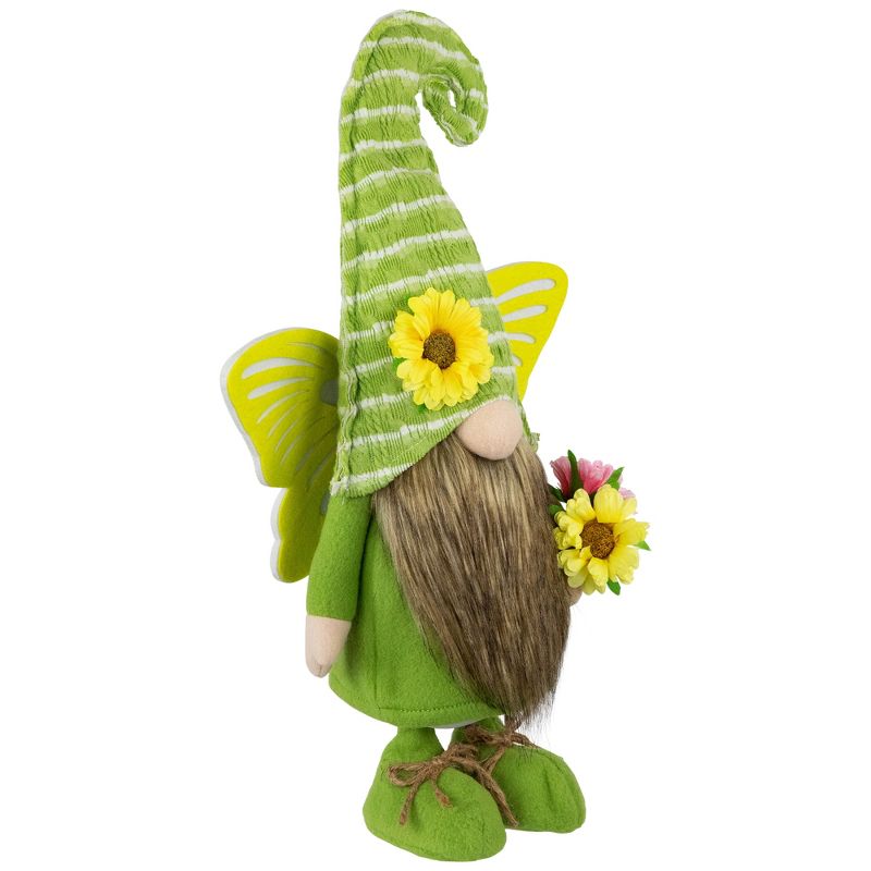 Northlight Butterfly Gnome Spring Figurine - 16" - Green and Yellow, 4 of 6