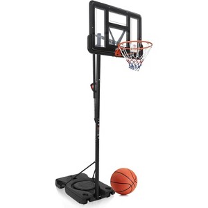 Portable Basketball Hoop – 44" Shatterproof Backboard, Adjustable 5.2ft to 10ft Height, Anti-Tip Base with Wheels for Kids, Teens & Adults - 1 of 4