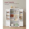 VASAGLE 53.5" Pantry Cabinet, Freestanding Kitchen Pantry Cabinet, Storage Cabinet with Doors, 6 Door Shelves,White - 4 of 4