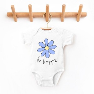 The Juniper Shop Be Happy Flower Baby Bodysuit - 1 of 2