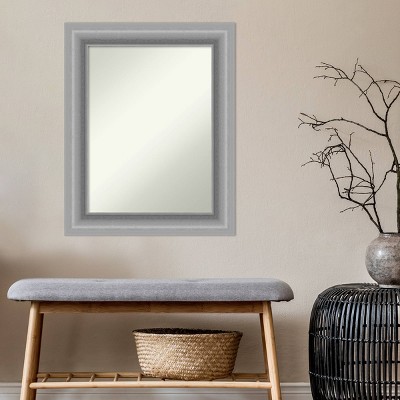 Peak Polished Silver Rectangular Bathroom Vanity Mirror