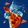 Boy's Design By Humans Pizza Cat in Space By BABYSHARK185 T-Shirt - 2 of 4