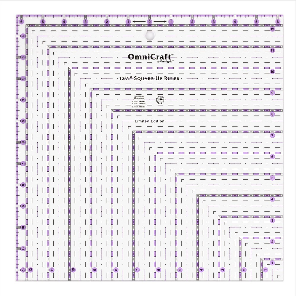Omnigrid 12-1/2" Square-Up Quilting Ruler