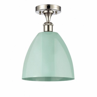 Plymouth Dome - 1 Light Semi-Flush Mount In Industrial Style-12.88 Inches Tall and 9 Inches Wide
