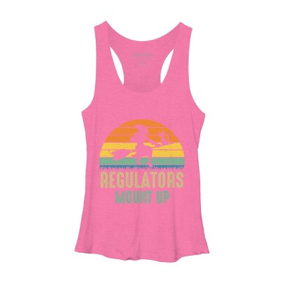 Women's Design By Humans Regulators Mount Up Halloween Witch By RedBirdLS Racerback Tank Top