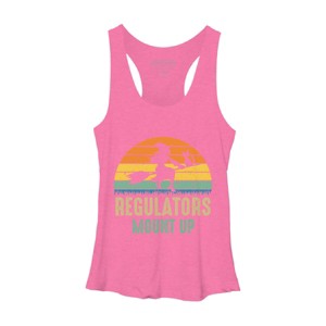 Women's Design By Humans Regulators Mount Up Halloween Witch By RedBirdLS Racerback Tank Top - 1 of 3