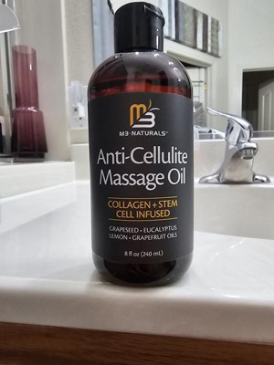 Natural Anti Cellulite Massage Oil - Infused w/ Collagen & Stem